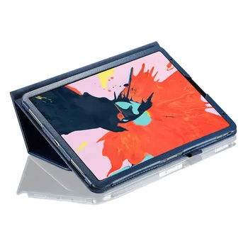 Slim Litchi Flip Stends PU Leather Ādas Magnēts Smart Miega Korpusa Vāciņu Būtiska Capa Gadījumā ar Apple iPad Pro 11 2018 11 collu Planšetdatoru