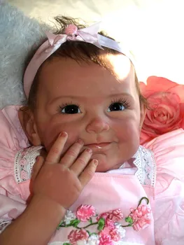 NPKCOLLECTION Jaundzimušo bērnu 45cm Reāli Vinila Silikona Atdzimis Bērnu Lelle Pārdošanai Spilgti Bērnu Lelles Dzīvs Bērnu rotaļu biedrs, Dāvanas