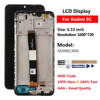 Displeja Xiaomi Redmi 9.C LCD Displejs, Touch Screen Digitizer Montāža Redmi 9.C M2006C3MG Ekrānu Nomaiņa 6.53