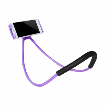 Slinks Turētājs Universal 360 Grādu Rotācijas Elastīgu Tālrunis Selfie Turētājs Čūska-piemēram, Kakla Gulta Mount Anti-skid iPhone Android