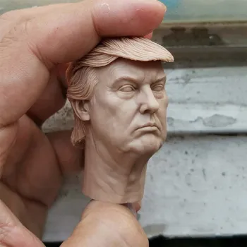 1/6 cilvēks PVC Vadītājs Cirsts Tukšu 1/6 Mēroga Donald Trump Vadītājs Sculpt Unpainted Galvas Modeļa piemērotību 12