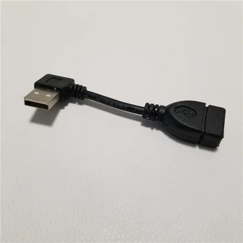 10pcs/daudz 90 Grādu labējās USB 2.0 Datu Kabeli, Sieviešu un Vīriešu Pagarinājuma Vadus 10cm 25cm 40cm