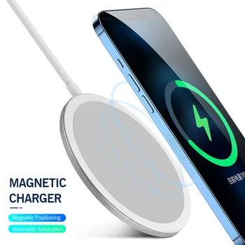 Magnētiskā Lādētājs iPhone 12 Pro Max 12 mini Bezvadu Lādētājs iPhone 12 pro 15W Mini Magnēts, Lādētāju, USB Type C PD Adapteri