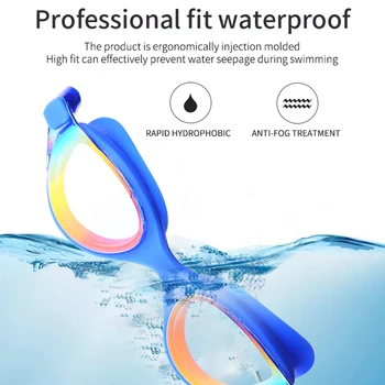 YUELANG Profesionālās Peldēšanas Brilles Peldēšanai ar ausu aizbāžņi Ūdensizturīgs brilles Anti-Miglas Anti-UV Silikona Brilles Electroplate