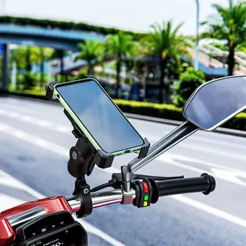 Universālā 360 Grādu Grozāms Bike Velosipēdu, Motociklu Mobilā Tālruņa Turētājs Šūpuļa Skavu Stiprinājums 4-6.5