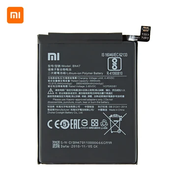 Xiao mi Oriģinālā BN47 4000mAh Akumulators Par Xiaomi Mi A2 Lite/Xiaomi Redmi 6 Pro BN47 Tālruņa Baterijas Nomaiņa +Instrumenti