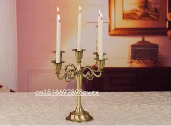 27cm Metāla sveču turētājs 5-ieroču svece stāv kāzu gadījumā, svečturi svece stick Sudraba/Zelta/Melnā/Bronzas