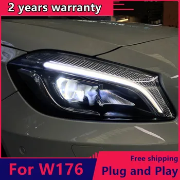 Auto dizains Auto Stils Galvas Lampas Benz A180 A200 2013-2018 LED Lukturu W176 LED dienas gaitas lukturi priekšējo lukturu montāža