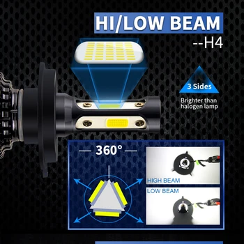 /HL LED Lukturu Spuldzes H3, H4, H7, H8, H11 H1 H13 9005 HB3 9006 HB4 9004 9007 880 Auto Gaismas Miglas Lukturi Auto 6000K COB 8000LM 50W 12V