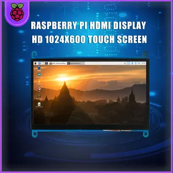 7 collu Aveņu Pi 4B /3B+/3B Touch Ekrāns 1024*600 LCD HDMI saderīgs Displejs |Turētājs arī DATORU, Klēpjdatoru Nvidia Jetson Nano