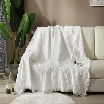 Eiropas stila baltu kokvilnas sega, pinic ārpus sega, paklājiņš,gultas pārsegs ,kāzu dekorēšana dīvāna segu PĀRDOŠANAS
