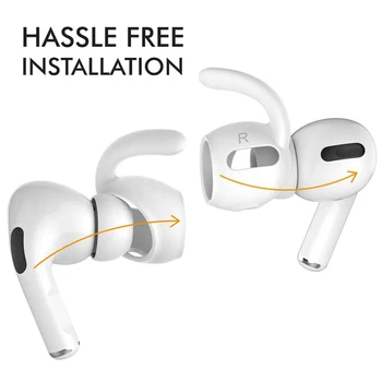 AhaStyle 3 Pāri Auss Āķi AirPods Pro Anti-Slip Earbuds Ietver Padomus + Silikona Maisiņš Aksesuāri Apple AirPods Pro