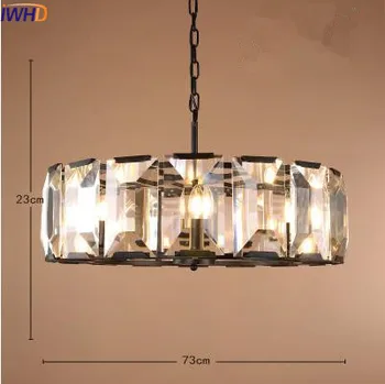 IWHD Kārta Vintage Rūpniecības Kulons gaismas Ķermeņi, Dinning Room Amerikāņu Crystal LED Pendant Gaismas Spīdumi De Cristal