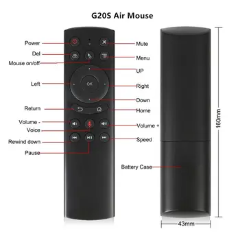 G20S Žiroskopu Smart Balss Tālvadības pults (IS) Mācību 2.4 G Bezvadu Lidot Gaisa Peles PC android TV Box