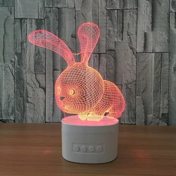 Trusis 3D Mazā Nakts Gaismas Baby LED USB Galda lampa Krāsu Chang Bluetooth Skaļruņi gaismas Radošo Atmospheree nakts gaisma