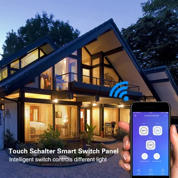 ASV standarta touch switch grafiti smart WiFi + RF + Alexa balss vadības smart sienas WiFi adapteri AC 110v250v tālvadības pults