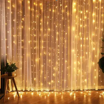 3x1/3x2/3x3/6x3m LED Lāsteku Aizkaru String Gaismas Xmas Party Ziemassvētku Pasaku Stīgu Gaismas Brīvdienu Kāzu Dārza Dekorēšanai