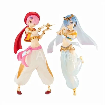 22 CM Anime Re: Dzīve citā Pasaulē no Nulles Rem Ram, Arabian Night Ver. Aladdin princese Rīcības Attēls Rotaļlietas Brinquedos