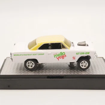 M2 1/64 1967. Gada Chevrolet Nova Gasser Lējumiem Automašīnas Modelis Sakausējuma Rotaļlietas
