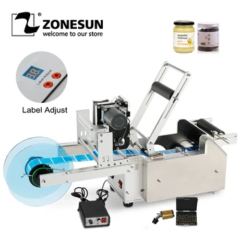 ZONESUN LT50D Daļēji Automātiskās Marķēšanas Mašīnas DrugsAlcohol Dezinfekcijas līdzeklis Medicīnas Pudele ar Datumu, Printeri, Marķēšanas mašīna