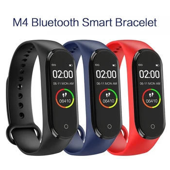 Karstā Pārdošanas 2020 Sporta Darbojas Pedometrs M4 Smart Aproce Sirdsdarbība Ūdensizturīgs Touch Screen Bluetooth Fitnesa Tracker Pedometrs