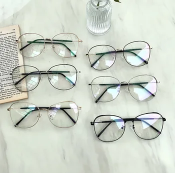 VWKTUUN Nerūsējošā Tērauda Briļļu Rāmji Lielgabarīta Recepšu Brilles Sievietēm, Vīriešiem Viltus Brilles Lielu Optisko Briļļu Stikli
