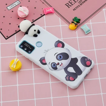 P Smart 2020 Telefonu Gadījumā uz Coque Huawei P Smart 2019 2020 PSmart 2019 2020 Lietu Vāku 3D Cute Lelle Panda Mīksto TPU Etui Būtiska