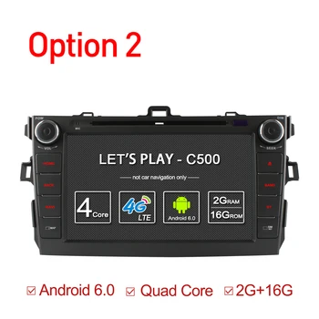 Ownice C500 Android 6.0 Octa 8 Kodolu 2G RAM auto dvd atskaņotājs Toyota corolla 2007 - 2011 in dash 2 din gps navi 4G LTE Tīkla