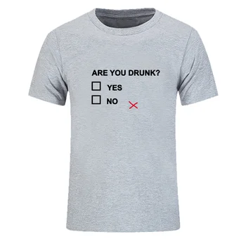 Dzert Smieklīgi Jūs esat Piedzēries Jā Nē Burtiem Drukāt T-krekls Joks Vasaras Gadījuma Vīriešiem ar Īsām piedurknēm Kokvilnas T ES Izmērs