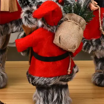 Ir 2021. Inovatīvi Ziemassvētku Santa Claus Santa Lelli Statuetes Lelle Sarkano Tērpu Rotājumu Mājas Mall Dekori #D0