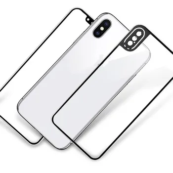 3D Izliektas Titāna Sakausējuma Malu Atpakaļ Aizsardzības Plēve priekš iPhone X XS Max Stikla Aizmugures Rūdīts Stikls iPhone 12 Mini 11 Pro MAX