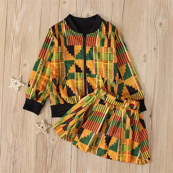 Āfrikas Modes Apģērbu 2020 Jauns Kazlēnu Dashiki Drukāt Bazin Pilnu Piedurknēm Mētelis Rudens Baby Girl Āfrikas Kleitas Sievietēm Streetwear