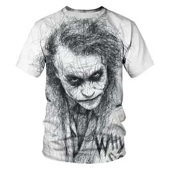 Jauns Klauns Vasaras Liesmas 3D T-krekls Uzdrukāts Īsām Piedurknēm T-krekls Vīriešiem Apaļu Kakla T-krekls Sievietēm Un Men3d Harajuku T-krekls 5xl