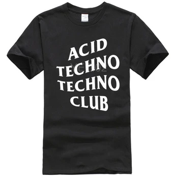 Modes Tshirt Vīriešiem Acid Techno, Techno, Club Kostīmu Vīriešu T-Krekls Kokvilnas Zaudēt Homme Vīriešu T Krekls 2018 Plus Lieluma Hip Hop
