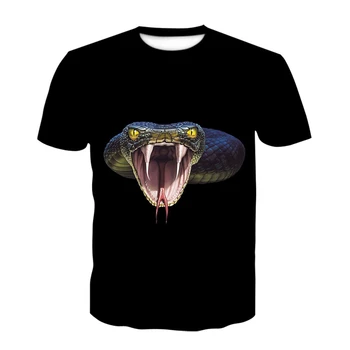 Jaunas Vasaras T-krekls Vīriešiem Streetwear Smieklīgi, Ķirzaka, čūska, Īsām Piedurknēm t-veida Topi Dzīvnieku Vīriešu Apģērbu Gadījuma 3D Drukas Tshirt