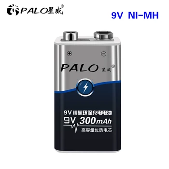 PALO 9V baterija 9V baterijas 6F22 sausa seksa 9V ni-mh 300 mAh akumulators rotaļlietu Kamera, Radio utt.