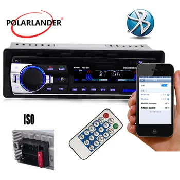 2016 12V Automašīnas Stereo FM Radio, MP3 Audio Atskaņotājs iebūvēts Bluetooth Tālrunim ar USB, SD, MMC Ostas Auto radio bluetooth In-Dash 1 DIN