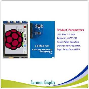 3.2, 3.5, 5.0, 7.0 collu HDMI/GPIO TFT LCD Modulis Displeja Monitora Ekrānu ar Pretestības/Capacitive Touch Panelis Aveņu Pi
