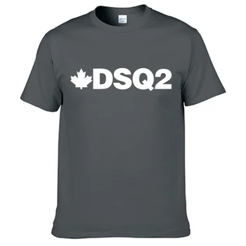 DSQ2 D2 Druka T kreklu apdruka Vīriešu/Sieviešu Vasaras Īsām Piedurknēm Kokvilnas T-krekls Hip Hop Harajuku t-veida Topi Gadījuma Zaudēt Lielgabarīta Tshirt