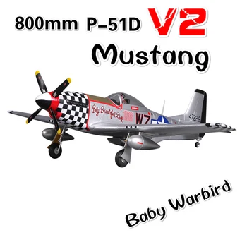 FMS 800mm Mini P51 P-15D Mustang V2 BBD 4CH 2S EPO PNP RC Lidmašīnas Warbird Hobijs Modelis Lidmašīna Lidmašīnu Avion EPO Lēti Mazo