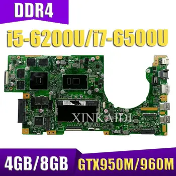 XinKaidi Par ASUS K501U K501UX K501UXM K501UQ K501UW K501UWK Loptop mātesplati Mian valdes W/4 GB/8 GB i5/i7 CPU DDR4 Atmiņas slots