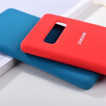 Galaxy s10 Gadījumā Sākotnējā Samsung Apakšā Slēgts Samtaina Silikona Vāks Soft-Touch Pilna Aizsardzības Galaxy s10e s10 plus ar lodziņu