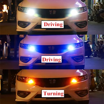 Pieņemamu cenu Karstā Automašīnu Canbus LED dienas gaitas lukturu ugunis&Pagrieziena Signāla Dual Light Režīmā, Ārējais Apgaismojums T20 7440 WY21W Honda CRV 3 2008