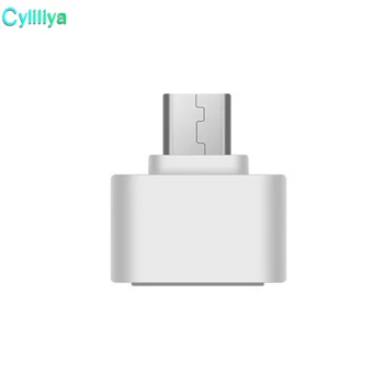 Mini Micro USB OTG USB 2.0 Mini Adapteris Savietojams ar Samsung Android planšetdatori Balta 100pcs/daudz