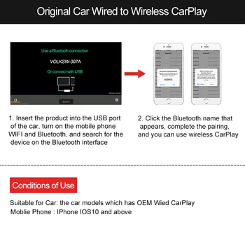 Carlinkit 2.0 Bezvadu CarPlay Adapteris priekš Hyundai kaut ko līdzīgu žodziņam Sonata Kona Genesis Ioniq Akcentu Azera Varenību Mistra Tucson Rouens