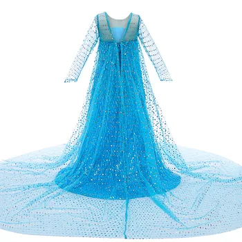 Disney Saldēti 2 Karaliene Elza Anna Kleita Meitenēm Sequin Kleitu Bērniem Princese Kleita Halloween Kostīmu Sniegumu