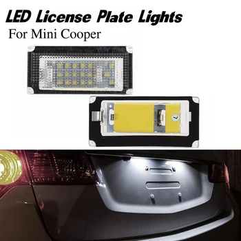 2gab Balta MINI cooper R50, R52, R53, Auto Bagāžnieka LED Skaits numura zīmju Apgaismojums Spuldžu Nomaiņa auto apgaismošanas Nav Kļūda