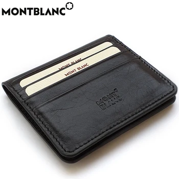 Seifs īstas ādas luksusa augstas kvalitātes naudas kartes turētāju kabatas maku par Mont Blanc