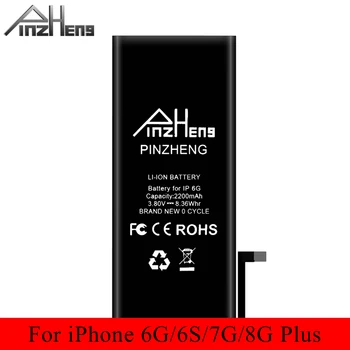 PINZHENG Augstas Ietilpības Akumulators iPhone 6S 6 7 8 Plus Nomaiņa Bateria iPhone 7 8 6 6S Plus Mobilā Tālruņa Akumulators