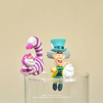 Disney Alice in Wonderland 5gab/set 3-4cm Rīcības Attēls Modelis Anime Mini Apdares PVC Kolekcija Statuetes Rotaļlieta modelis bērniem